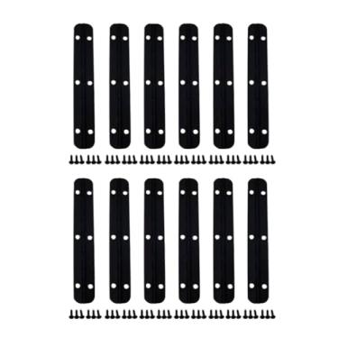 Imagem de QCAA Dobradiça de caixa de joias de madeira de latão maciço, dobradiça de armário de armário, 8 cm x 1,3 cm, preto fosco, pacote com 12, feito em Taiwan