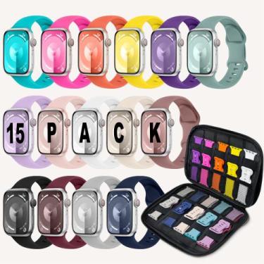 Imagem de Pulseiras Esportivas Brigtlaiff (15 Unidades) com Estojo para Apple Wa