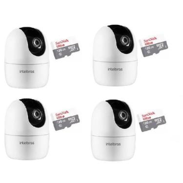 Imagem de Kit 4 Câmera Ip 360 Full Hd Im4 Mibo Intelbras + Sd 128gb Ultra