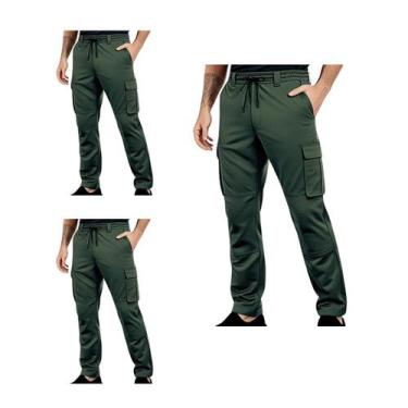 Imagem de Kit 3 Calça Cargo Masculina Jogger Skatista Street Confortável De Alta