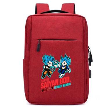 Imagem de Mochila USB Escolar Estampa Divertida Infantil Dragon Ball Espaço Para
