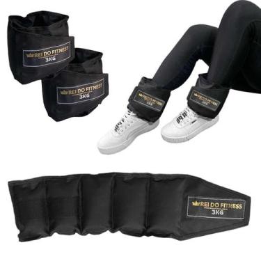 Imagem de Par Caneleira 3kg Tornozeleira Peso Academia Fitness - Rei do Fitness,