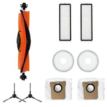 Imagem de NUHFUFA 9 peças de acessórios para aspirador de pó robô para Xiao-mi Mijia X20 MAX/X20 PRO, 1 escova principal/2 escovas laterais/2 filtros/2 lenços/2 sacos de poeira