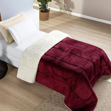 Imagem de Manta Flannel com Sherpa Cama Box Solteiro Coberdrom Everest - EMPÓRIO
