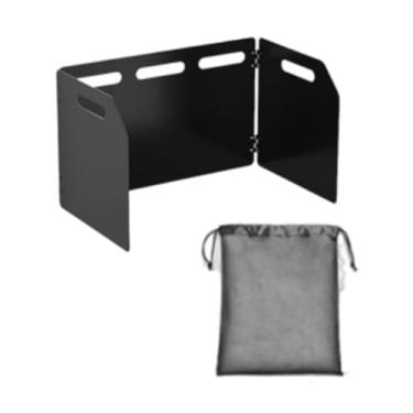 Imagem de rockible Acampamento fogão pára - de pára -fogão ao ar livre compacto reutilizável com placas de liga de zinco para mochila para mochila churrasco, 41x248x25cm