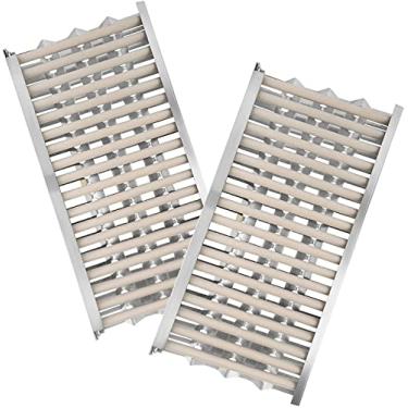 Imagem de bbq777 Kit de substituição de bandeja radiante e haste de cerâmica para churrasqueira a gás DCS modelo BGA36, BGA48, BGB36, BGB48, 27D-8QRN, 27D-BQRL e mais, 18 5/20.3 cm x 24 cm cada