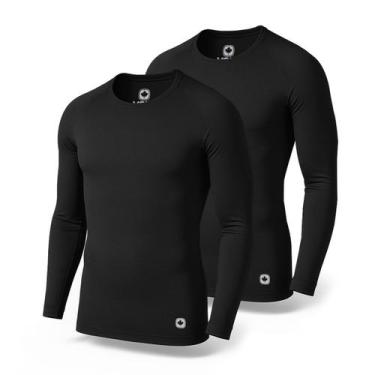 Imagem de Kit 2 Camisetas Térmicas Masculina Segunda Pele Camisa Uv50+ - Volk, P