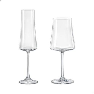 Imagem de Taças De Cristal Bohemia Para Champanhe e Vinho Branco Xtra 12 Peças -