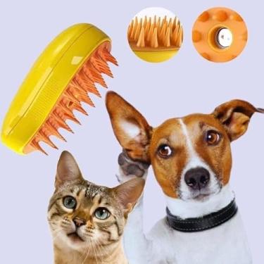 Imagem de Escova Removedora e Massageadora de Pelos a Vapor Para Cães e Gatos, Com Cerdas Sua para seu Pet