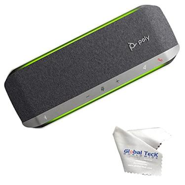 Imagem de Conjunto GTW com viva-voz Poly Sync 40 USB-A e USB-C, com pano de microfibra - para transmissão de voz/vídeo, aprendizagem à distância, trabalho remoto, escola, aplicativos de conferências – Zoom, Webex, reuniões, times