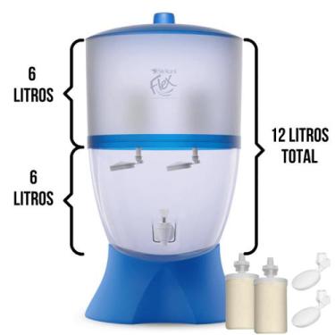 Imagem de Filtro Purificador de Água Stefani Flex Azul 2v 6L - Ceramica Stefani