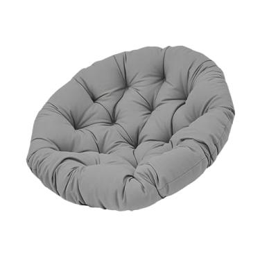 Imagem de WeiLaiKeQi Almofada para cadeira de rede, multiuso, leve, respirável, elegante, para assento ao ar livre, almofada para cadeira de balanço para sala de estar, Cinza