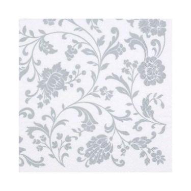 Imagem de Guardanapo de Papel Arabesco Prata Ti-Flair 24x24cm