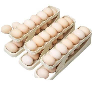 Imagem de Dispenser AutomáTico De Ovos 2 Andares Para Refrigerador Bancada Organizador De Cozinha(2 º andar um)