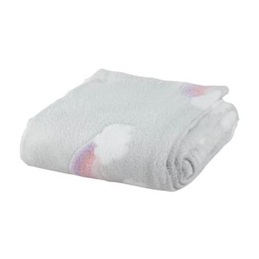 Imagem de Manta Infantil Brilha no Escuro 2,00m x 1,80m Toque Super Macio Arco-Íris