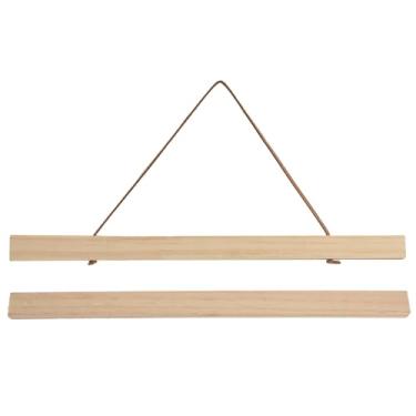 Imagem de Cabide de pôster munefe, cabides de pôster de madeira magnéticos, moldura de suspensão para pôsteres de ímã de madeira para paredes (30 * 2.1)
