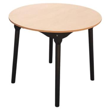 Imagem de Mesa De Jantar Colonial Brisa Rústica 90cm Redonda em Madeira e Tampo 