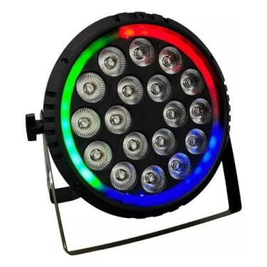 Imagem de Canhao Refletor Slim 18 Leds Rgbwauv 18w Fita Led Rgb Dmx - Briwax