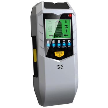Imagem de Scanner de parede Stud Finder, detector de metais pequeno ajustável de alta sensibilidade com visor LCD e alarme de áudio, detecção de fio CA para paredes, pisos e tetos, detector de pino de parede