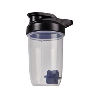 Imagem de CHNLML Coqueteleira de proteína de 400 ml com bola coqueteleira para shake de proteína, coqueteleira com bola de mistura, à prova de vazamento, livre de BPA, para academia, treino, misturador de suco