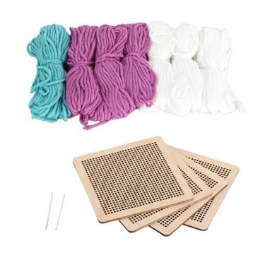 Imagem de Generic Kit de Costura Cruzada, Kit de Bordado de Acabamento Fino Com Duração Mais Fácil de Operar 4pcs para Os Centros de Creche Balcões (Roxo)