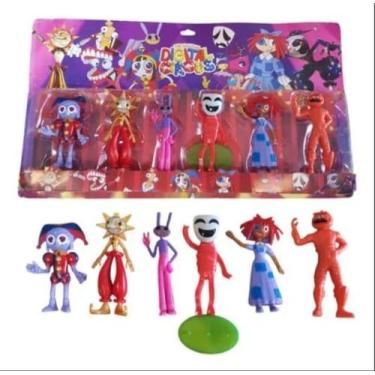 Imagem de Brinquedo Kit 6 Bonecos Jogo Digital Circus Colecionável Nova Coleção 
