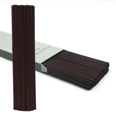 Imagem de Posinda 100 peças de varetas difusoras de palheta, varas de fibra de vime de 20 cm, varas de difusor de aroma de óleo essencial, bastões de substituição de difusor de longa duração (marrom)