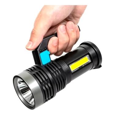 Imagem de Lanterna Tática LED Recarregável, 360lm, 4 Modos de Iluminação, Bateria 1200mAh, USB Tipo-C, Preta