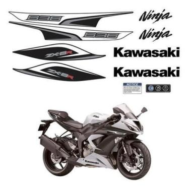 Imagem de Kit Adesivo Compatível Kawasaki Ninja Zx-6R 636 2013 Branca - Spts