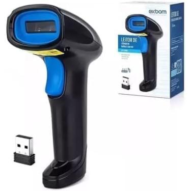 Imagem de Leitor de Código de Barras Sem Fio Wireless, USB, Scanner Manual para PDV, EAN, Boleto, Danfe, Bivolt 110V/220V