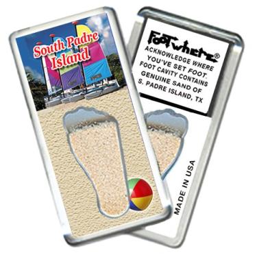 Imagem de Ímã de geladeira S. Padre Isle "FootWhere" (SP204 - Hobies). Lembrança de destino autêntica reconhecendo onde você colocou o pé. Solo genuíno de localização em destaque envolto dentro da cavidade do