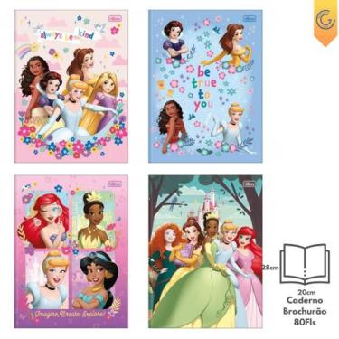 Imagem de Caderno Brochurão 80 Fls Princesa - Tilibra