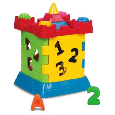 Imagem de Castelinho Cubo Didático de Montar com Peças Educativas - Brinquedos D