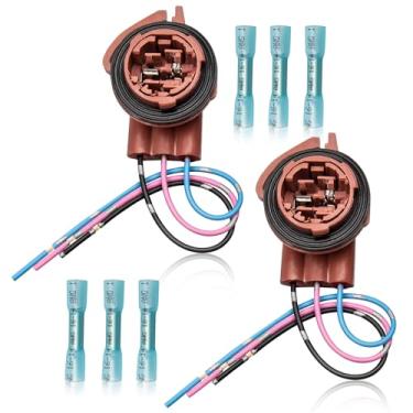 Imagem de RED WOLF 3157 3156 plugue de cabo de luz para arnês pré-conectado compatível com Chevrolet/Dodge/GMC/Ford 1997-2007 para luzes de seta, lâmpadas DRL ou freio/luzes traseiras conector fêmea 2 kit