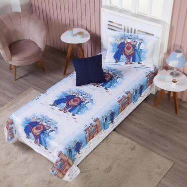 Imagem de Colcha Cobre Leito Infantil Elsa Solteiro + Capa De Almofada - Ametist