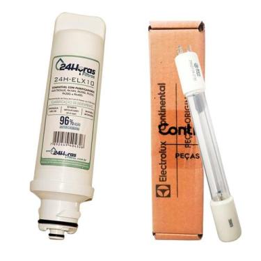 Imagem de Kit Lampada Uv e Filtro Refil Compatível Purifcador de Água Electrolux