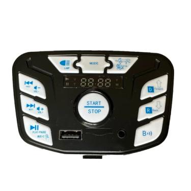 Imagem de weelye JR1927M-Z Blue 24V (Bluetooth Button) Children's Electric Vehicle Power Supply Central Control Switch Multi Function Power Display Center Panel Electric Toy Car Replacement Parts