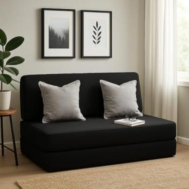 Imagem de Sofá 3 em 1 Dobrável para Casal | Colchão, Assento e Decoração | Transformável e Compacto