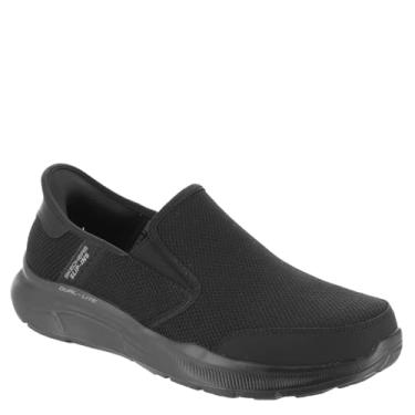 Imagem de Skechers Tênis masculino com ajuste relaxado Equalizer 5.0, mãos livres, sem cadarço, Preto/preto, 7 X-Wide