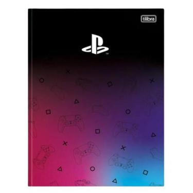 Imagem de Caderno brochura capa dura universitário playstation 80 folhas - Tilib