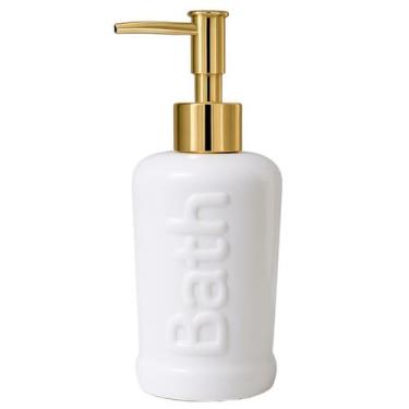 Imagem de Porta Sabonete Líquido Dispenser 400ml Porcelana Fina Luxo - Livon, Br