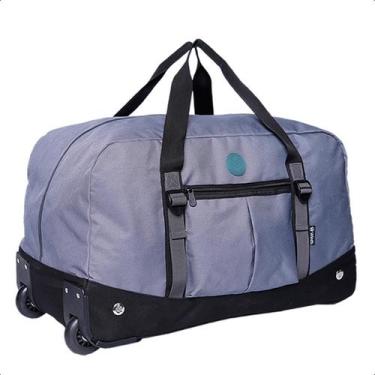 Imagem de Bolsa Mala Sacola De Viagem Com Rodas Reforçada - Cinza - Klizz