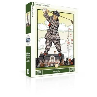 Imagem de New York Puzzle Company - Vintage Images Teeing up - Quebra-cabeça de 1000 peças para noites de jogos em família por Edward Penfield
