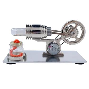 Imagem de MagicTech Hot Air Stirling Engine Motor Metal Physics Education Electricity Power Cylinder Model JY32