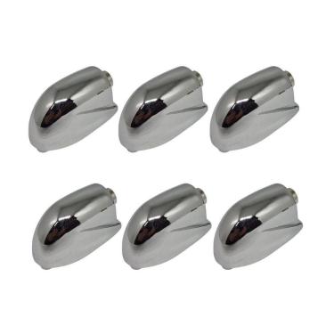 Imagem de Kit 6 Canoas Caixa Tom Surdo Bumbo Bateria 19.08 Cromada