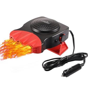 Imagem de Aquecedor de carro - Descongelador de carro antiembaçamento de 150W que se conecta ao isqueiro 2 em 1 Aquecimento/resfriamento para aquecimento rápido do veículo