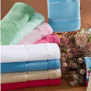 Imagem de Kit 12 Toalha Lavabo Mão Com Barra em Etamine para Bordar Ponto Cruz (Sortido)