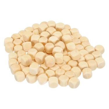 Imagem de PATIKIL Dados em branco de madeira de 12 mm, 120 peças inacabadas de 6 lados com blocos de madeira quadrados de canto redondo para projetos de artesanato DIY