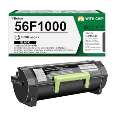 Imagem de Cartucho de toner preto 56F1000 de alto rendimento compatível com Lexmark 56F1000 56F000G cartucho de toner para MS321 MS421 MS521 MS621 MX522 MX622 MS622 MX321 MX421 Impressora a laser (6.0000) 0