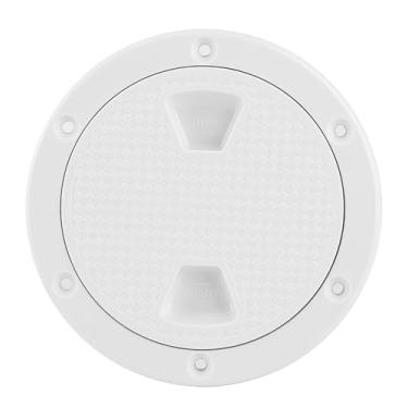 Imagem de Placa de Deck de 4in ABS, Escotilha Redonda de Inspeção Sem Deslizamento Com Tampa de Escotilha Branca Destacável Com Vedantes de Anel para Barcos